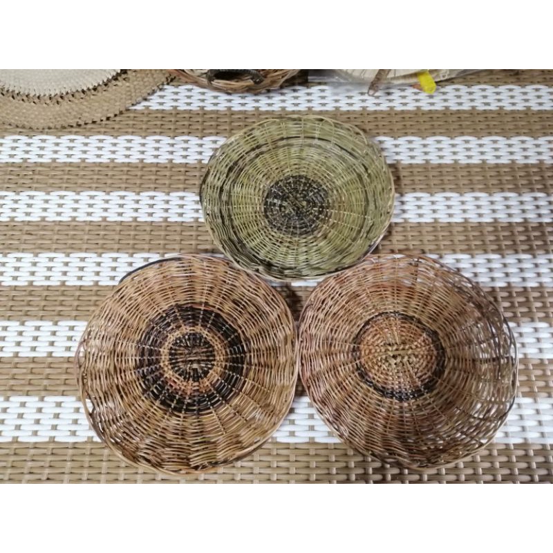 Native Handicraft Nito Plates / Native Reusable Paper Plate Holder (per dozen) Shopee Philippines