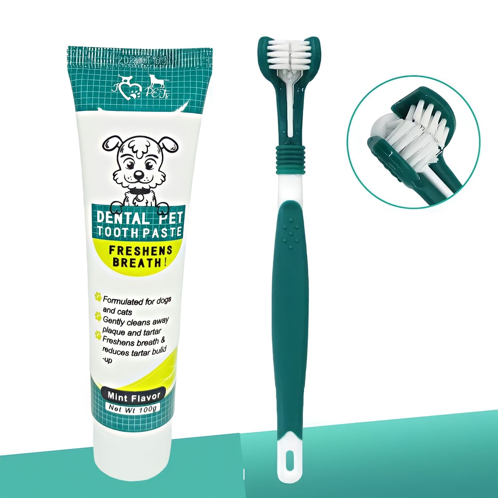 Pet Toothpaste Dental Care Kit 100g Mint Flavor Pet Dog Mint