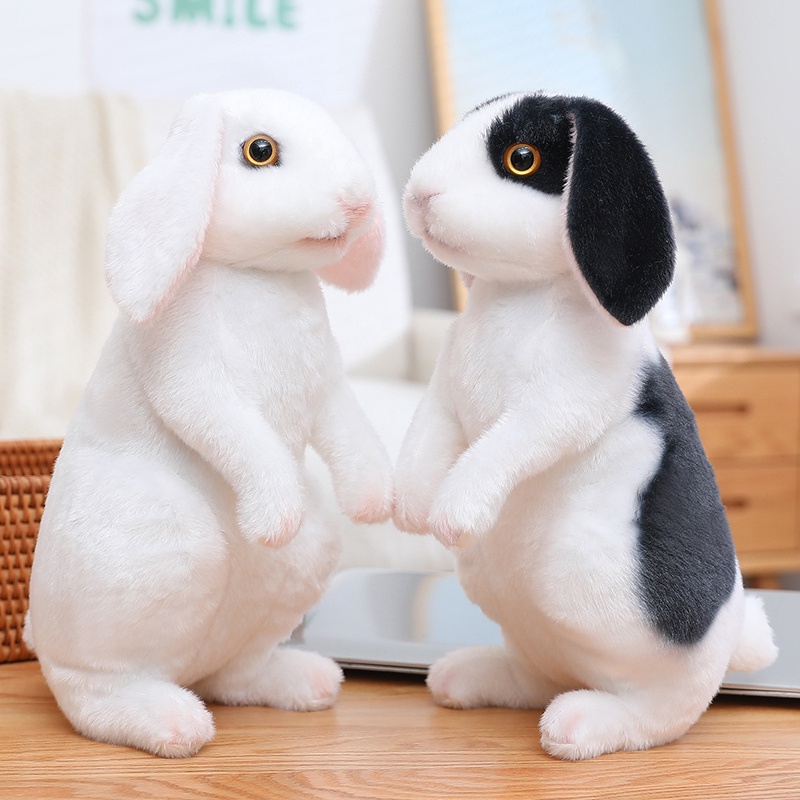 Simulation Soft Lop Eared Rabbit Realistic Soft Cuddly Bunny Toys
