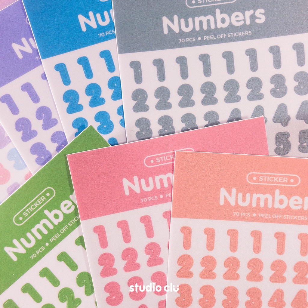 Numbers Vinyl Sticker Sheet for Journal Polco Deco | studio.clu ...
