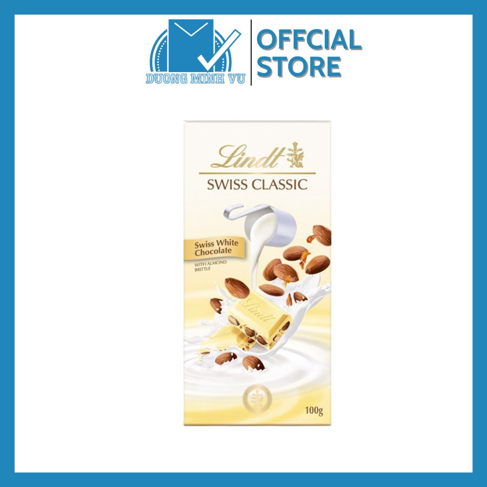 Almond White Lindt Swiss Classic Chocolate 100g | Shopee Philippines