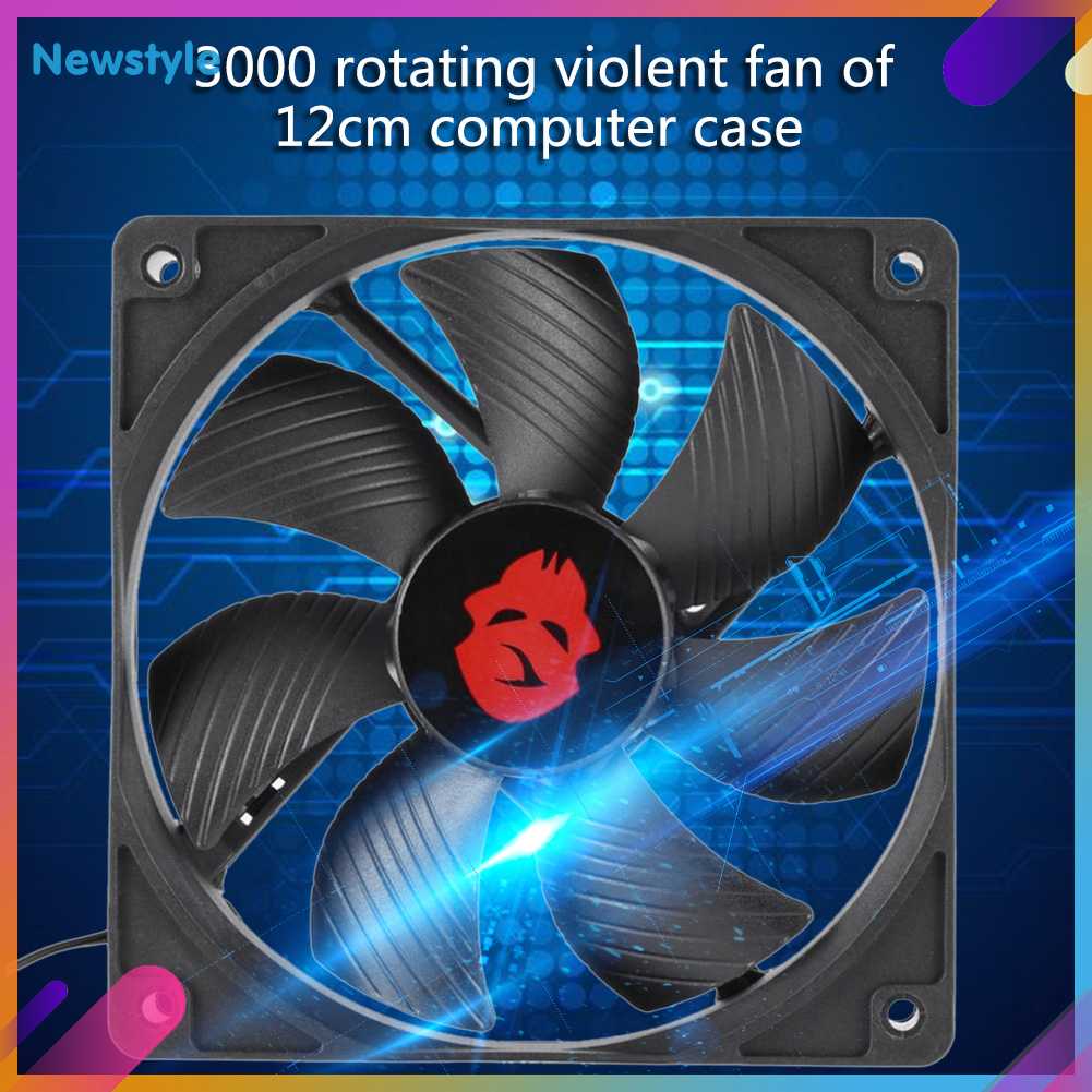 12cm 4 Pin High Speed Desktop Chassis Fan Large Air Volume PC Computer ...