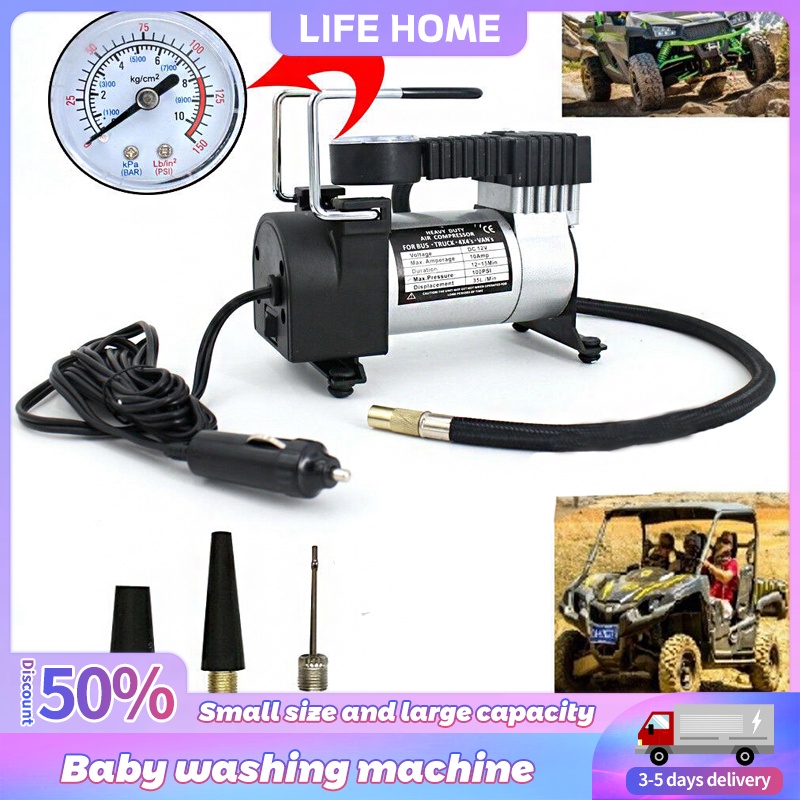 Air Compressor Heavy Duty Pump Electric Tire Inflator 12V DC Portable