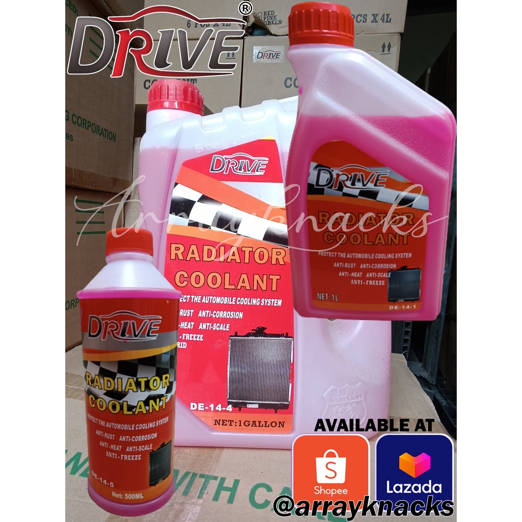 DRIVE - RADIATOR COOLANT RED/PINK & GREEN | Shopee Philippines