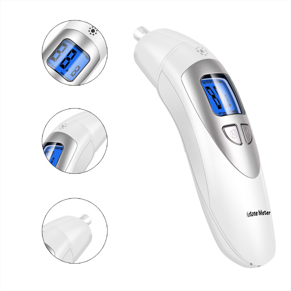 EEKBrand Portable Ketone Breath Analyzer ,Digital Breathalyzer ,Ketosis Testing Kit with 10