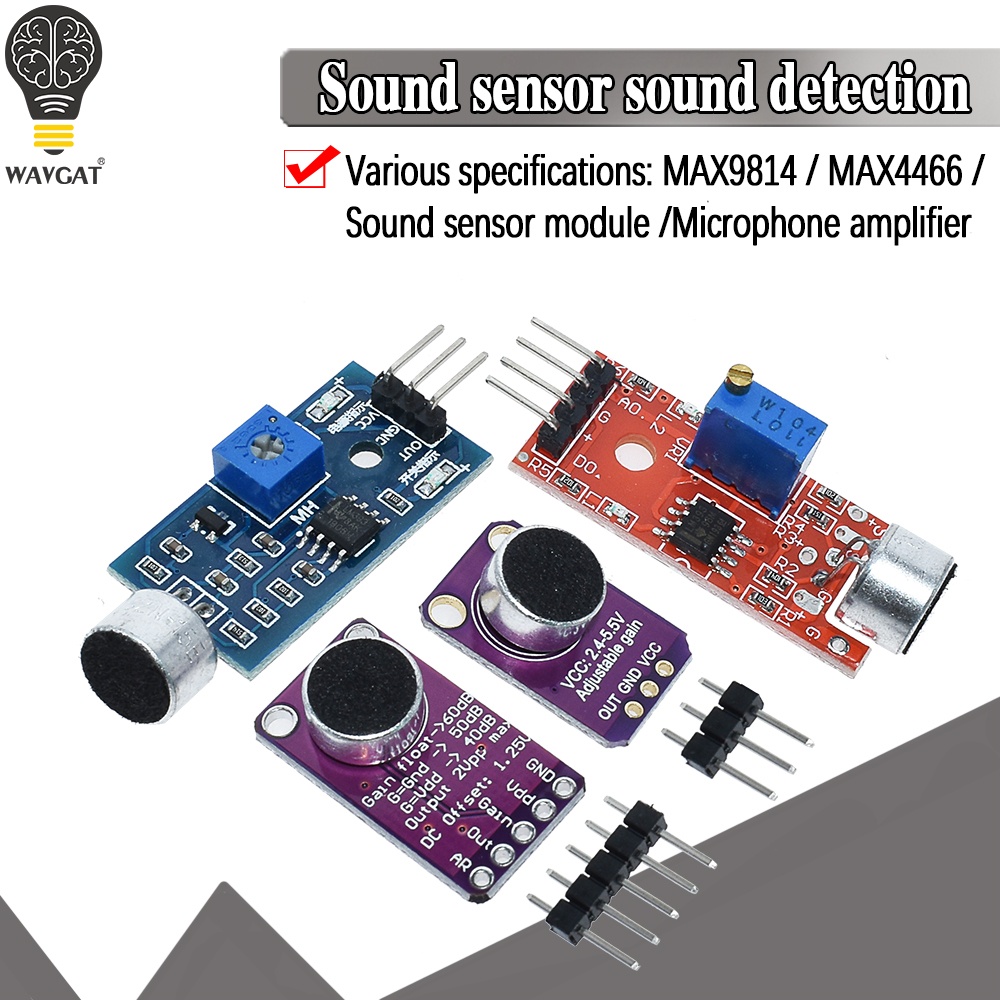 Sound sensor module sound control sensor MAX4466 MAX9814 switch ...