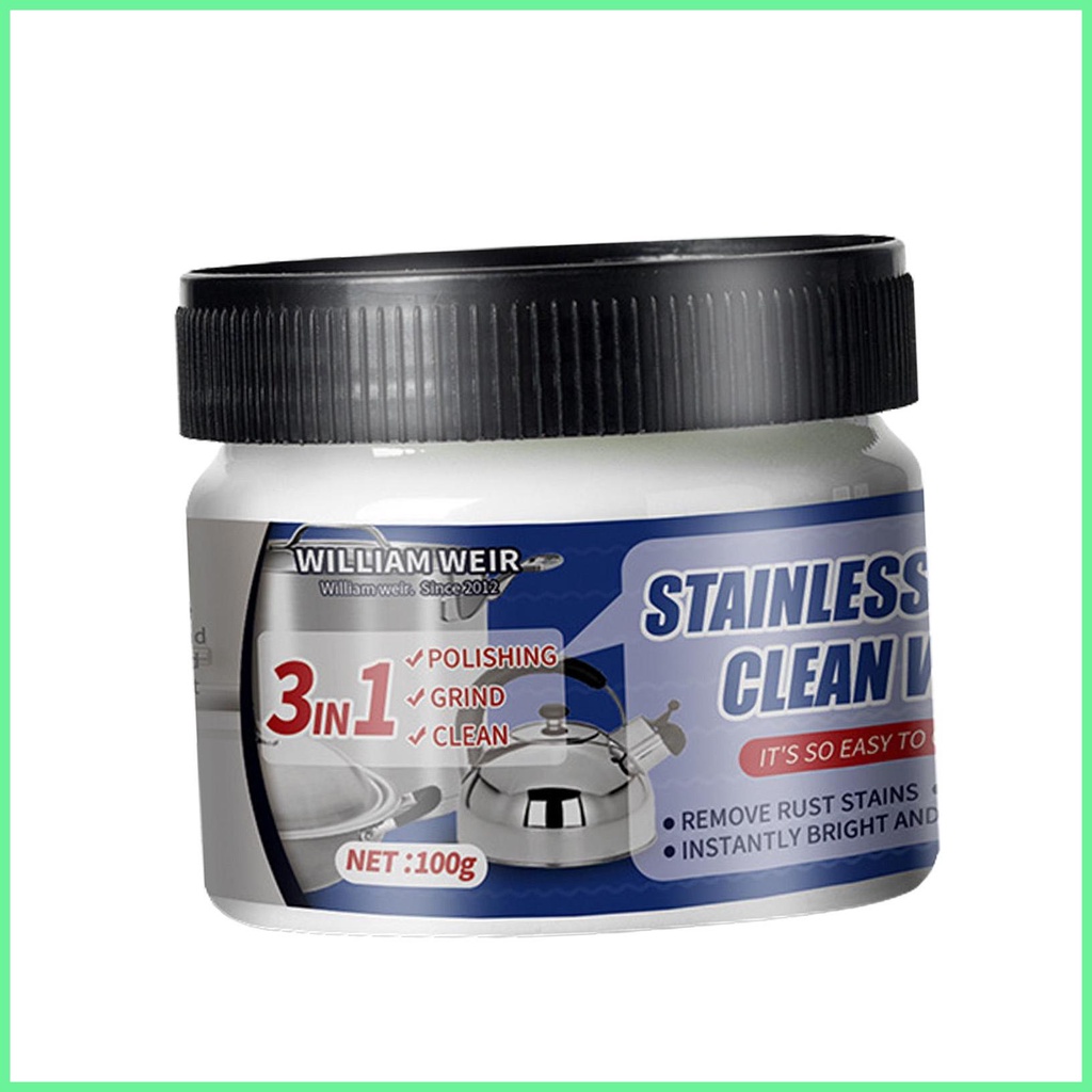 Metal Polish Cream Stainless Steel Cleaning Wax Stain Removal Scratch