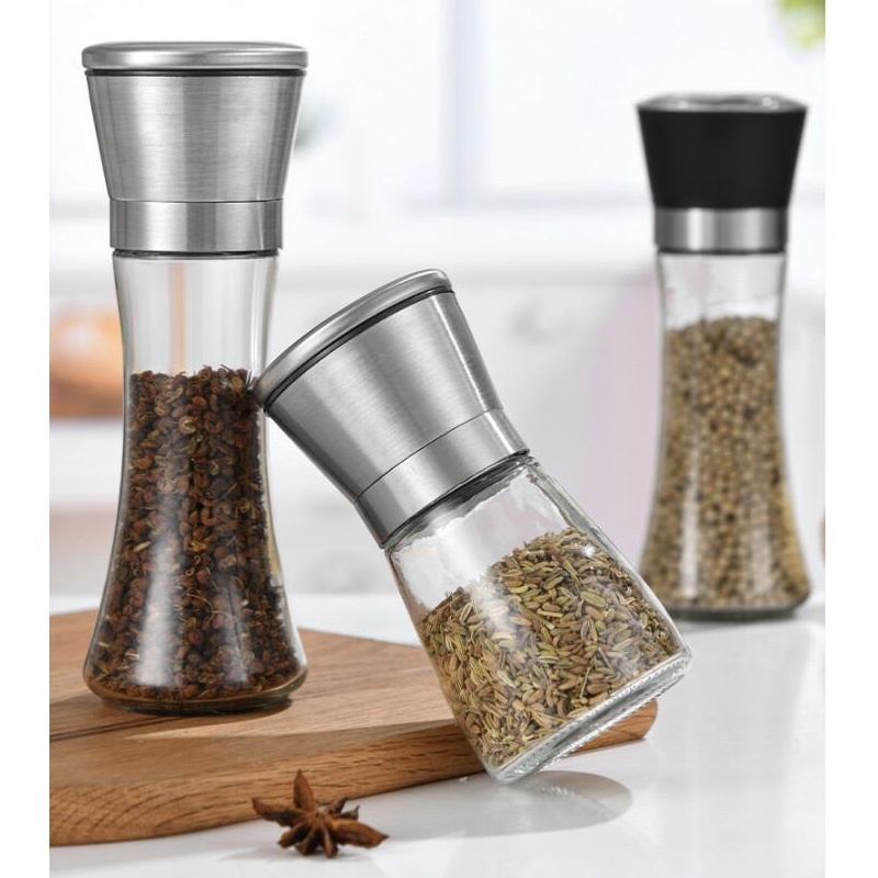 （Local）200Ml Manual Grinding Bottle Kitchen Sea Salt Grinder Pepper ...