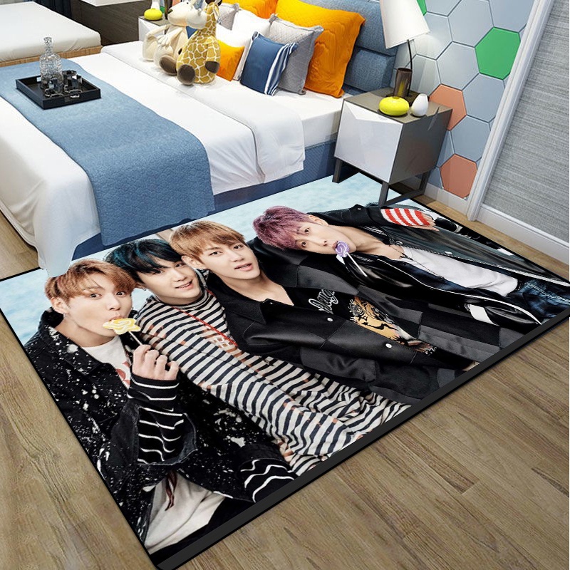 bts Male Star Carpet Group Bedroom Bedside Sofa Floor Mat Entry Door ...