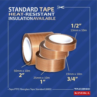 Tac-Tape Taconic Teflon Tape 6085-03 50mm x 10M Pressure Sensitive PTFE ...