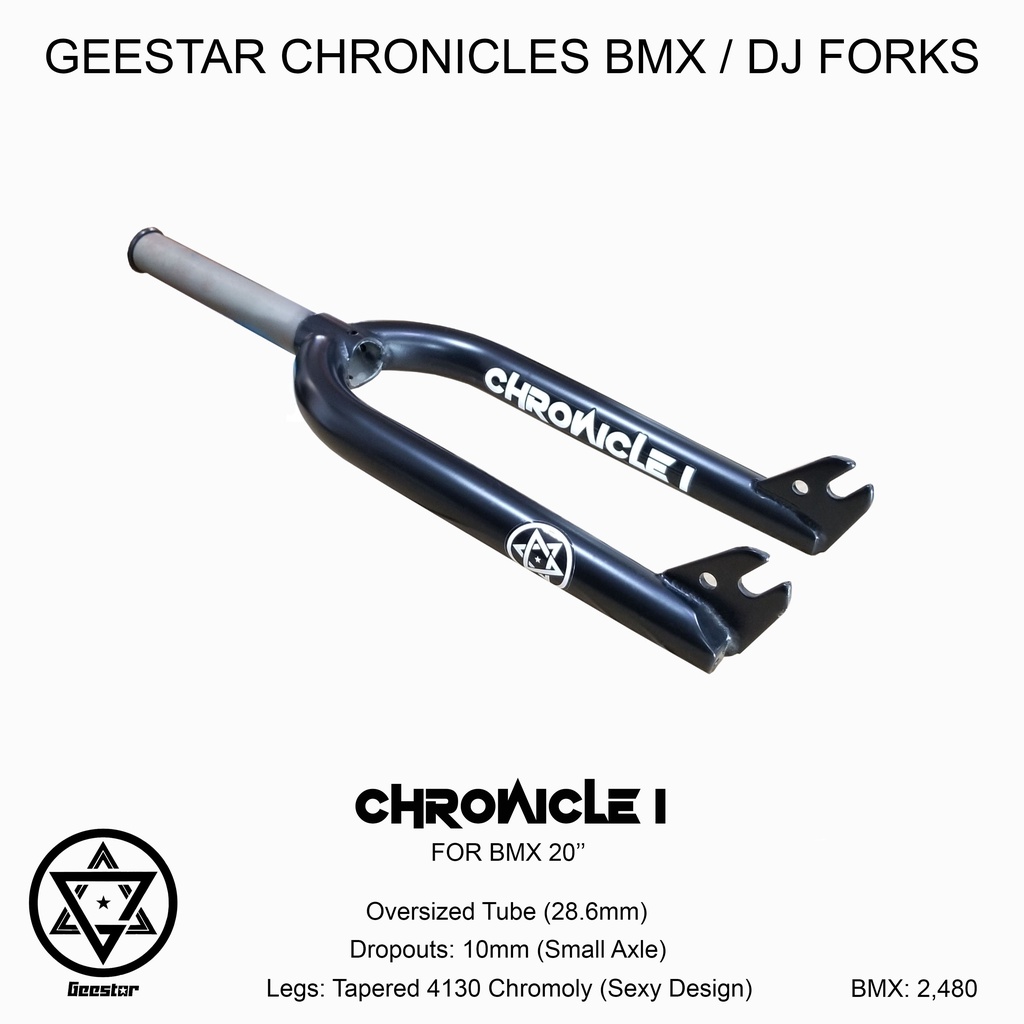 Geestar Chronicles BMX DJ MTB Street Bike Forks 20 24 26 27.5 29er Rigid Sexy Fork Disc Brake