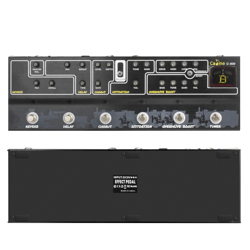 Caline C300 Multi Effects Pedal 9V Tuner Amp Modelling Guitar Pedal