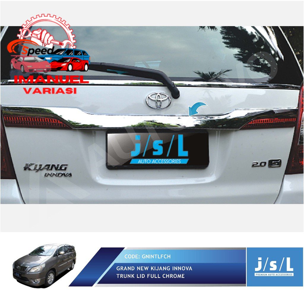 New!! Jsl List Rear Trunk Grand Kijang Innova Trunk Lid Patch Chrome ...