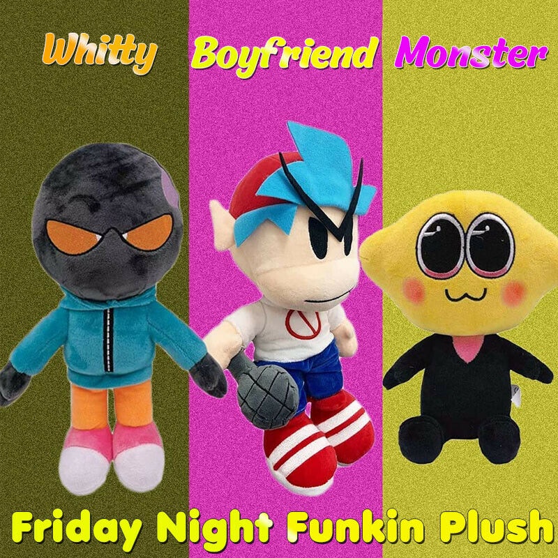 Funkin Friday Night Plush Toy, FNF Whitty And Boyfriend Lemon Demon ...