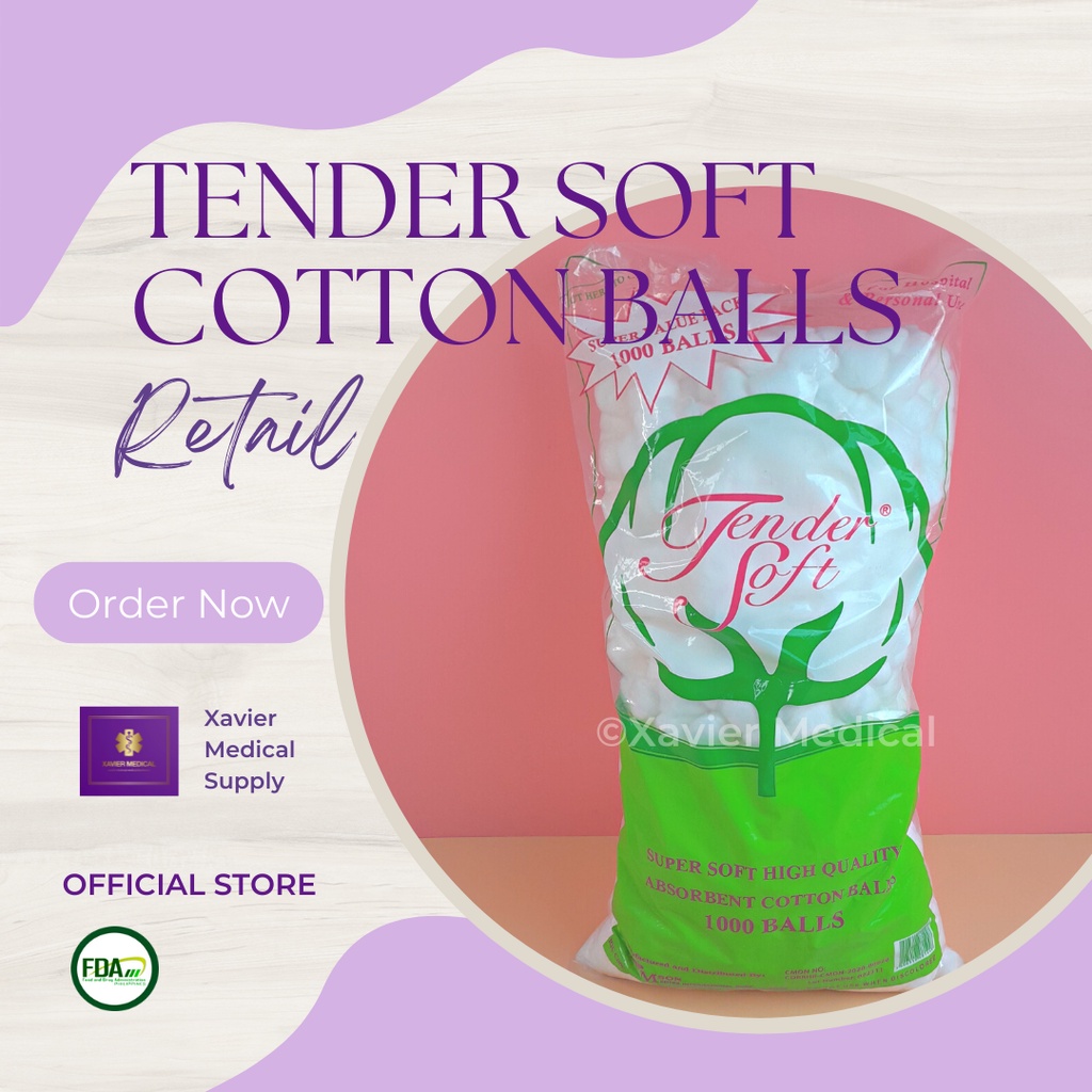 TENDER SOFT Cotton Balls Retail (Sold per Bag) Shopee Philippines