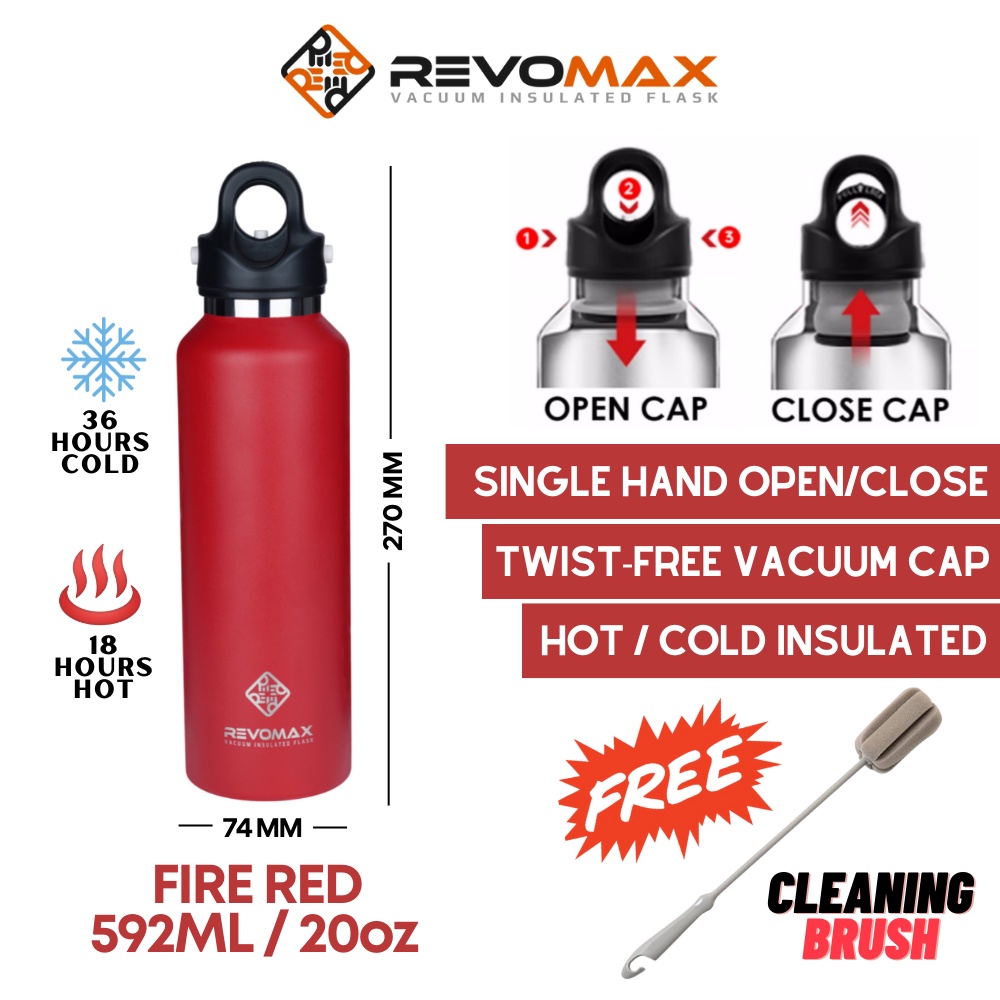 RevoMax (20oz/592ml) Vacuum Insulated Thermal Water Bottle Flask