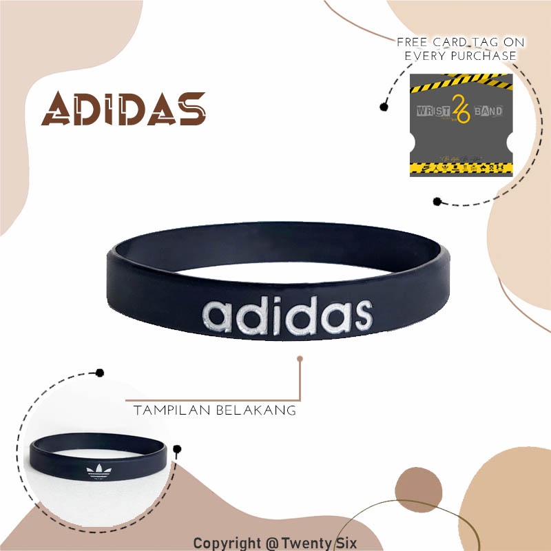 Best Selling!! ADIDAS SILVER EDITION MEN'S Women's Rubber WRISTBAND
