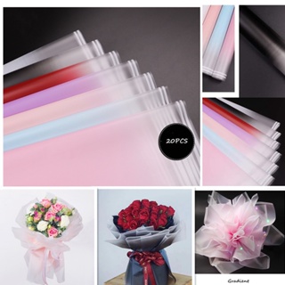 20PCS Translucent Waterproof Paper Flower Bouquet Wrapping DIY Gift Packing