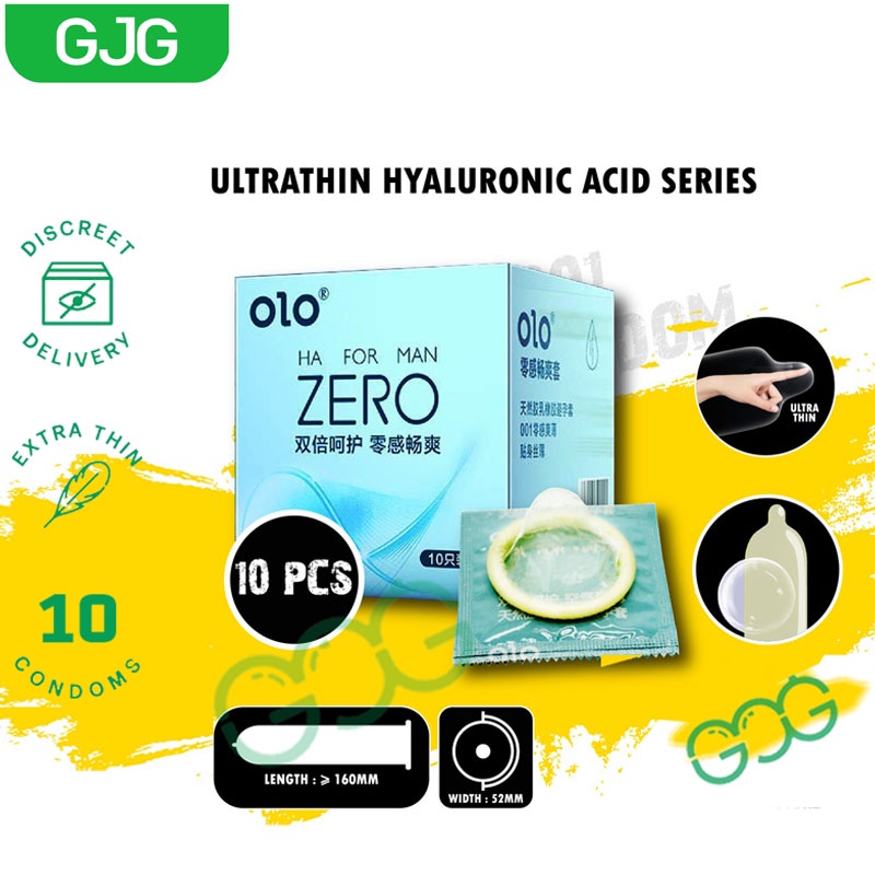 GJG OLO Ultrathin ZeroSense Fit Condom Natural Latex Male Condom