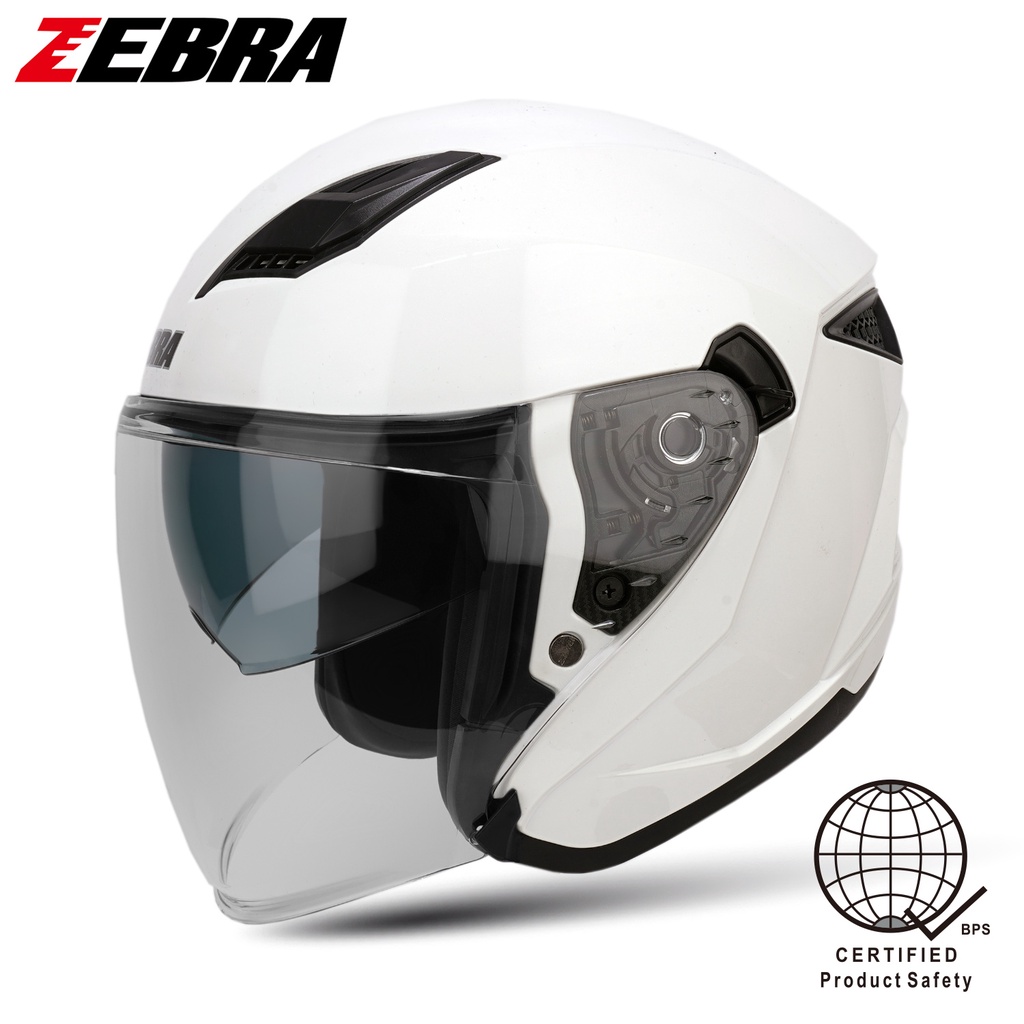 Zebra half best sale face helmet