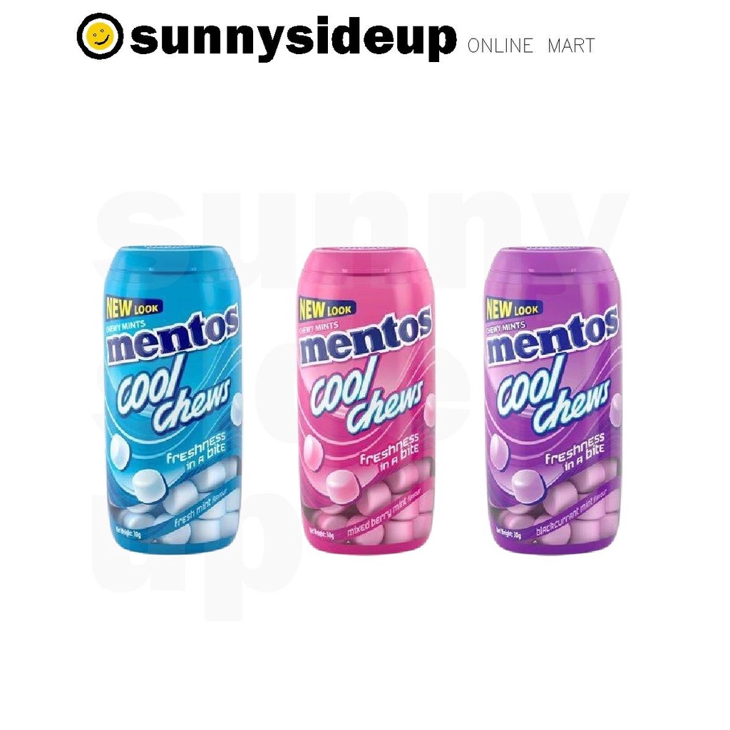 [SUNNY] Mentos Cool Chews Bottle 1 x 30g Fresh Mint Mixed Berry Mint ...