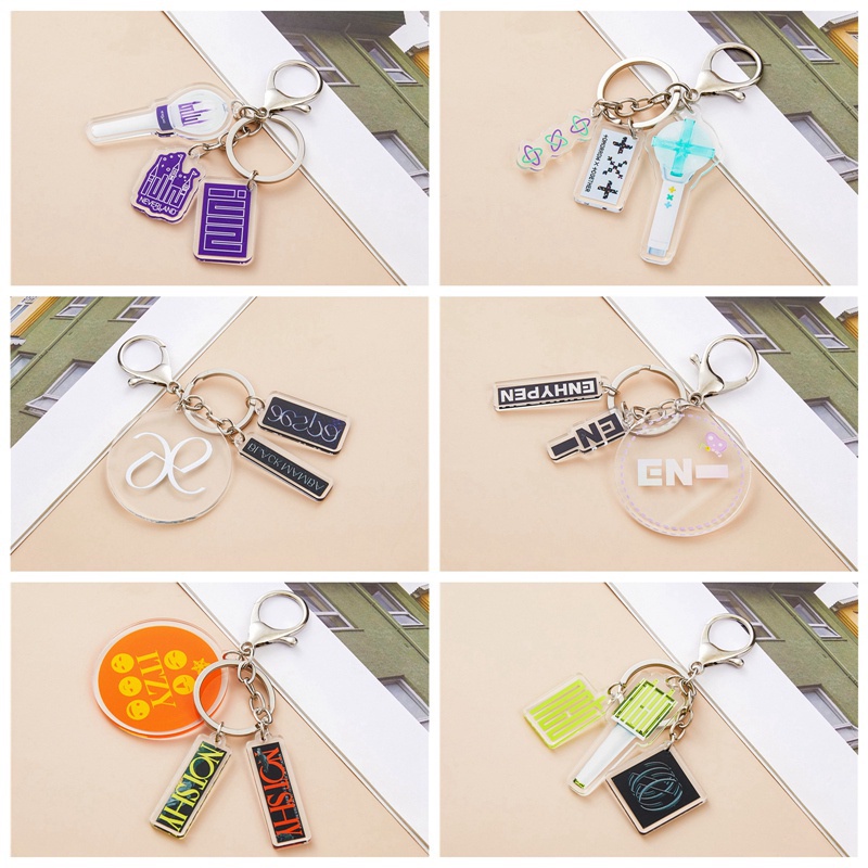 Kpop 3 Pendant Keychain Lightstick Model EXO IKON Super Junior NCT GOT7 ...