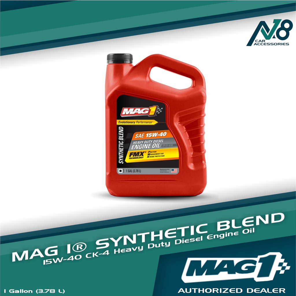 MAG 1 SAE 15W40 High Mileage FMX API SP Certified Synthetic Blend ...