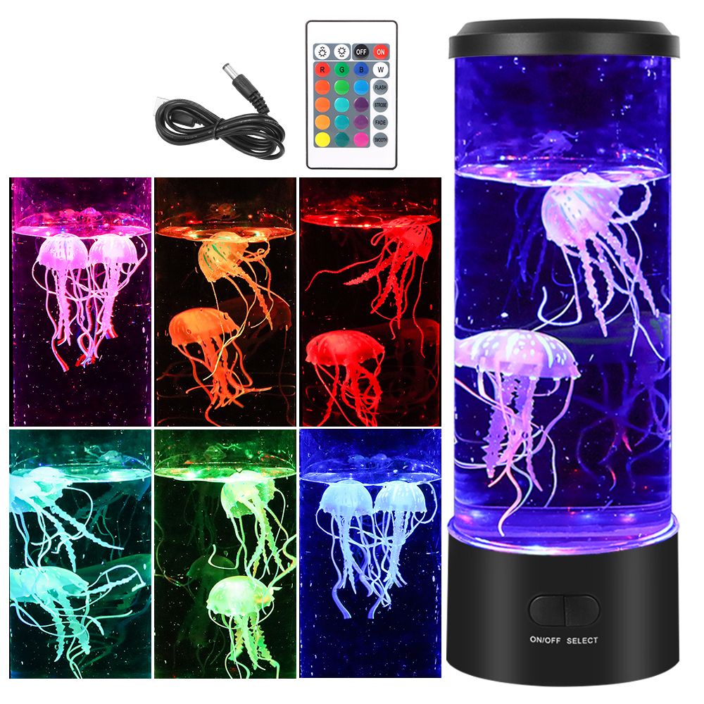 Light Jellyfish Tank Sleeping Light With Remote Control Aquarium Lamp 