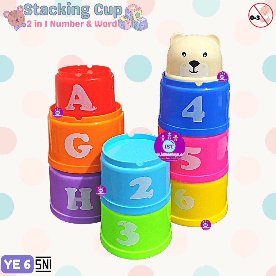 Children's Educational Toys Stacking cup Contains 8 Cups YE6 | Shopee ...