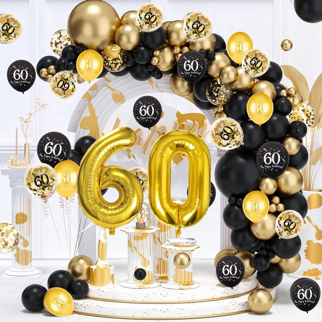 1Set 60th 40th 50th 70th Happy Anniversary Party Decoration 32inch Gold ...