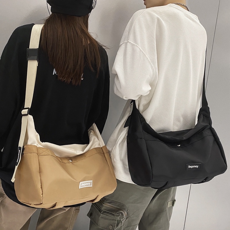 Ulzzang Korean Fashion Canvas Big Capacity Men Shoulder Bag Crossbody