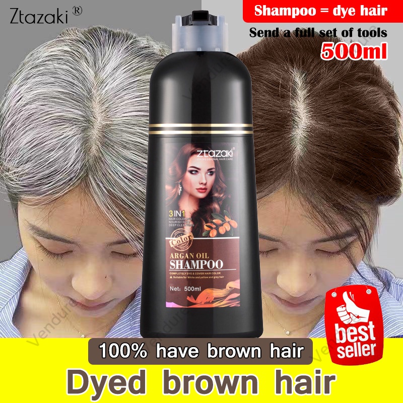 Original black hair shampoo japan Herbal hair dye Shampoo color White Hair Turns to Black and