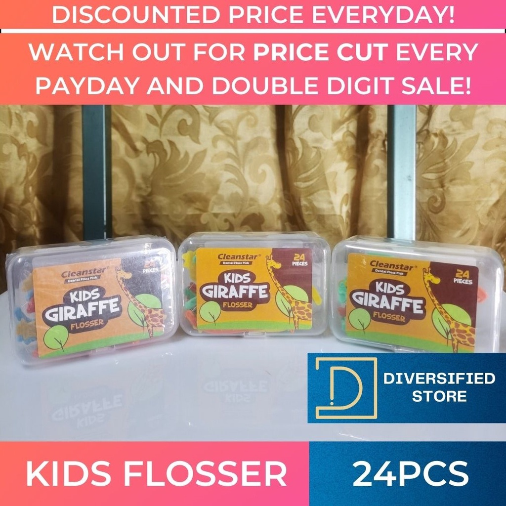 CleanStar Dental Floss Pick Kids Giraffe Box 24's Shopee Philippines