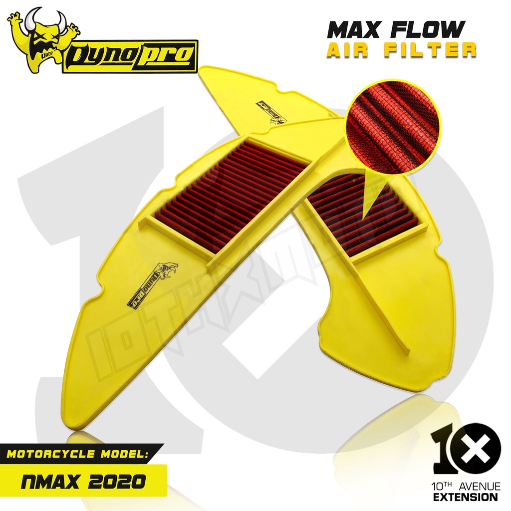 10thX DynoPro Max Flow Air Filter Premium filter for Motorcycles