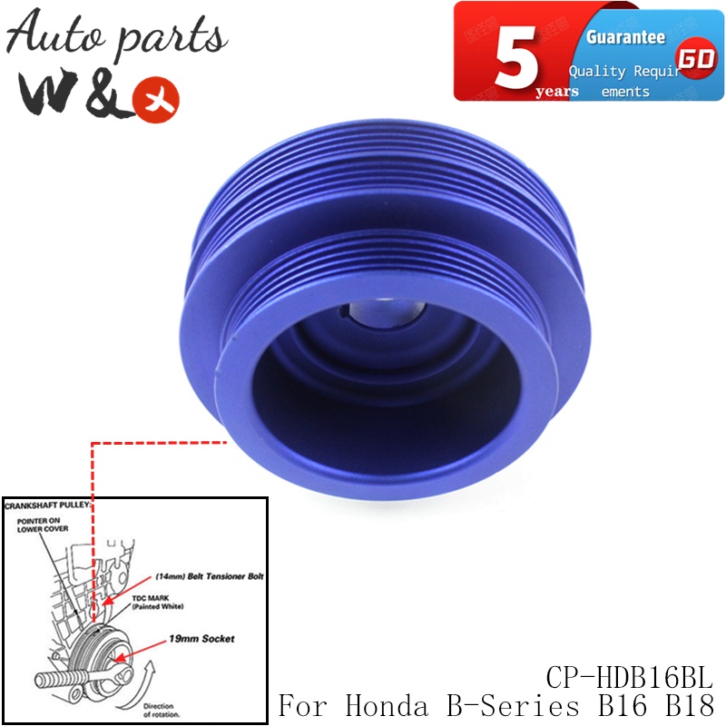 Crank Pulley For Honda Bseries B16 B18 Crank Shaft Case Harmonic