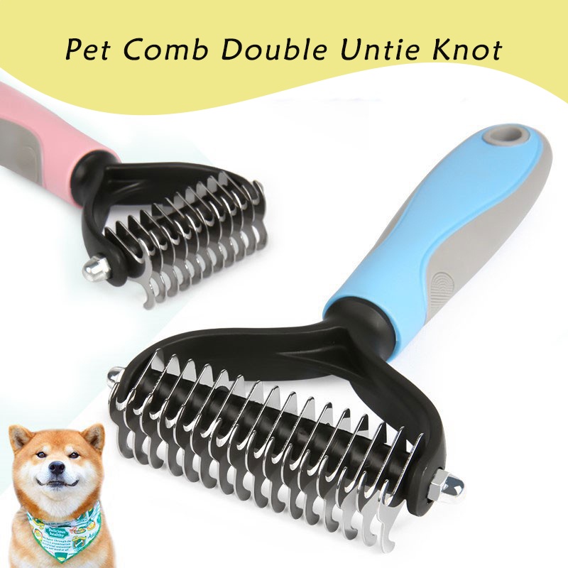 Doublesided knotting comb Large dog, cat, and dog knotting to float