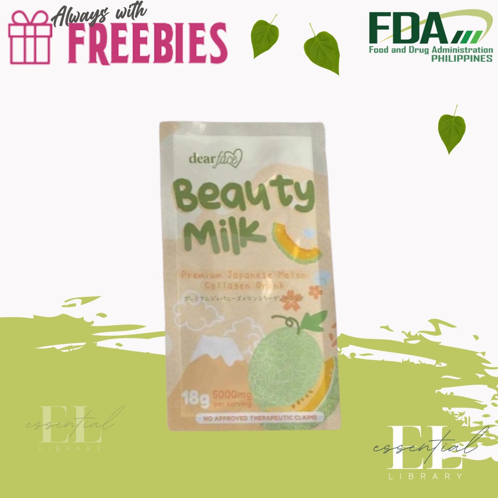 Dear Face Beauty Milk Sachet Japanese Melon Strawberry Lychee Collagen Drink Beautymilk