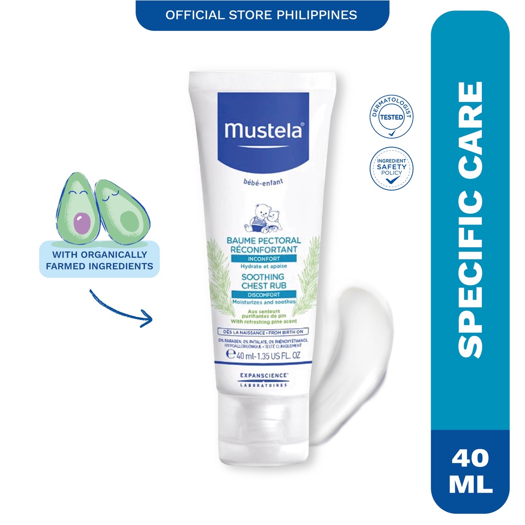 Mustela Soothing Chest Rub 40ml V2 Shopee Philippines