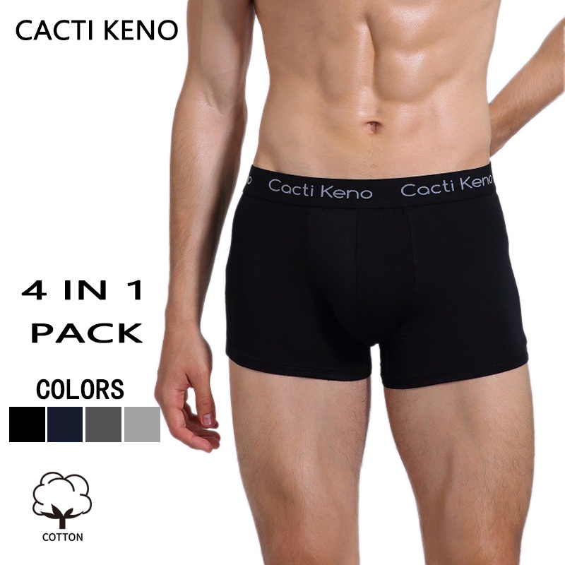 Cacti Keno Plus Size Boxer Briefs for Men High Quality Cotton Men's ...