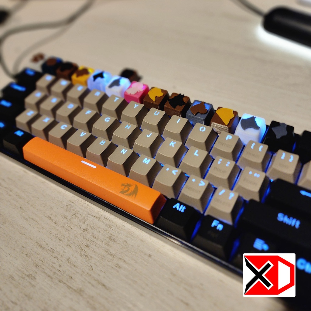 Dogs Artisan Keycaps for mechanical keyboard Dog Paw Pug Poodle Shih