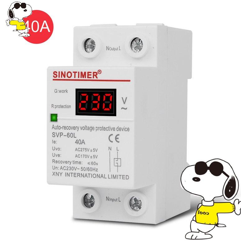 【1018】sinotimer Svp 60l 40a Underover Voltage Protector Relay Breaker Led Display Shopee 8262