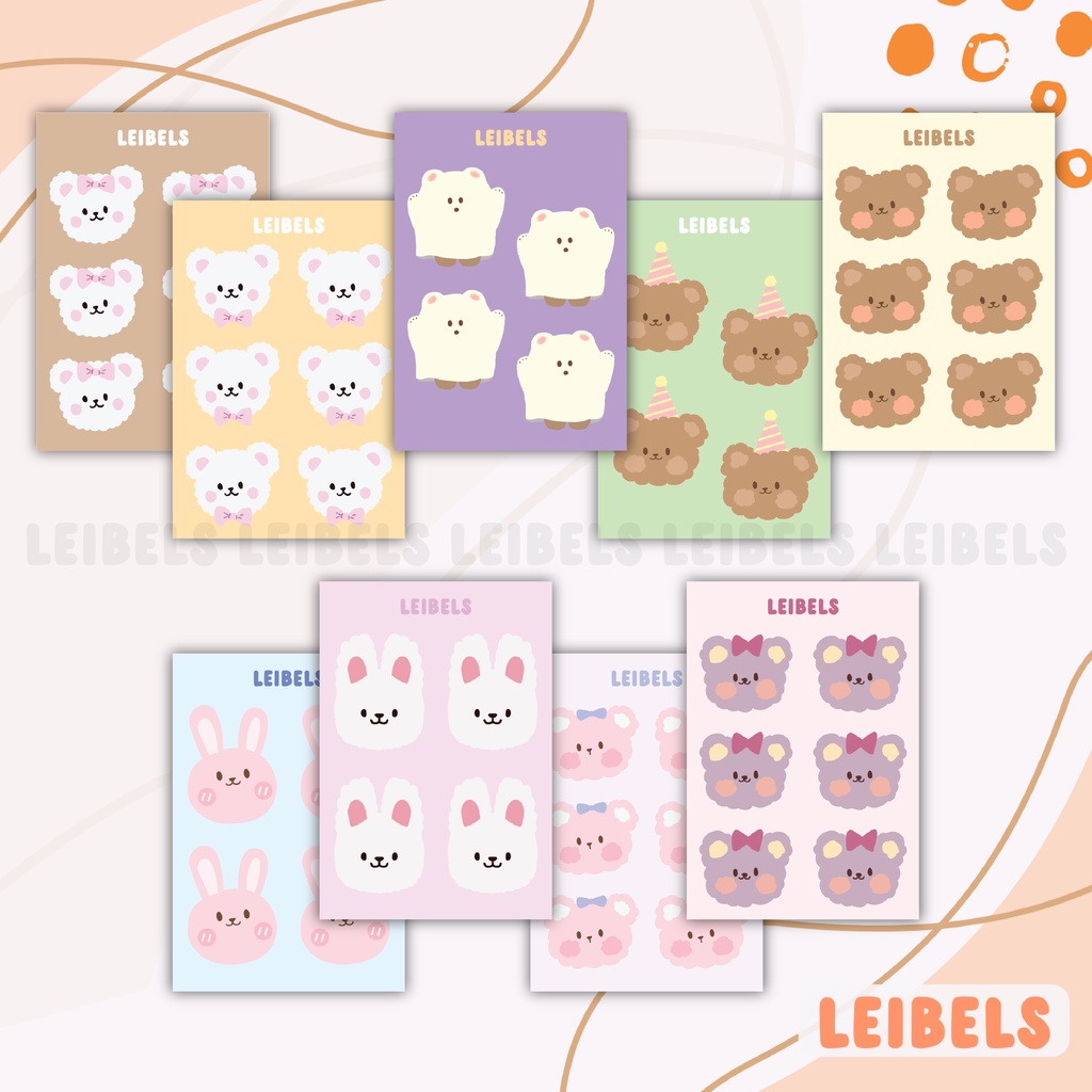 Bear Stickers Cute Bear Stickers Korean Ins Stickers | Shopee Philippines