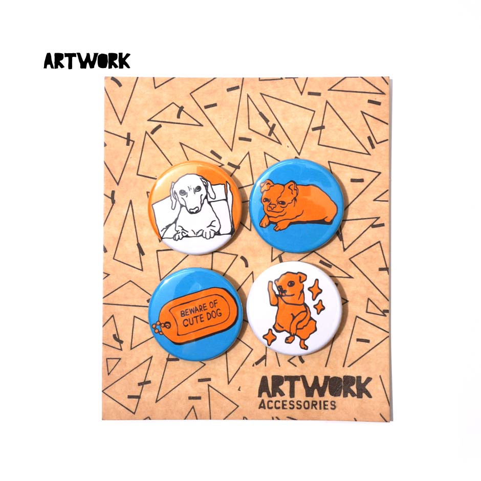 ARTWORK Cute Dogs (Pin Button Set) | Shopee Philippines