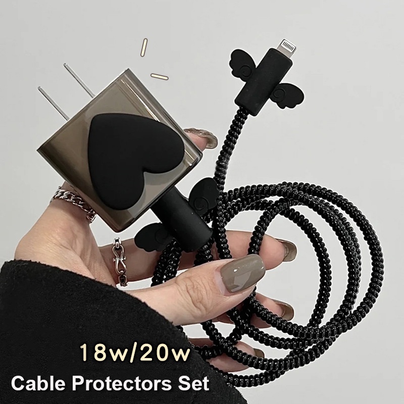 Cable Protectors Set For Charger 18W 20W Fast Charging Adapter Soft TPU ...