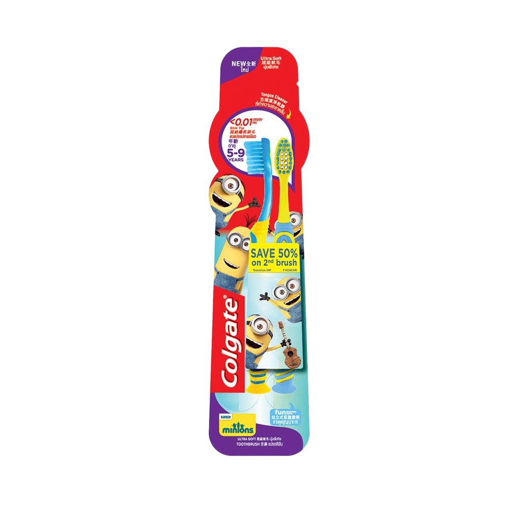 Colgate Minions Youth Toothbrush Twin Pack (for 59 Years Old) Shopee Philippines