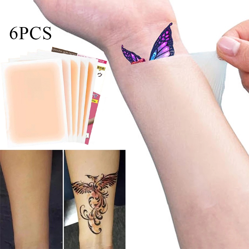 6 PCS Tattoo Concealing Stickers Skin Color Flaw Birthmark Concealing ...