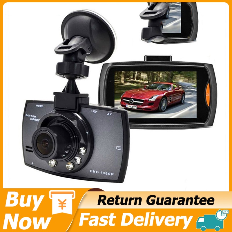 4 inch Screen Dash Cam 1080p HD Car DVR Dual Camera Dash