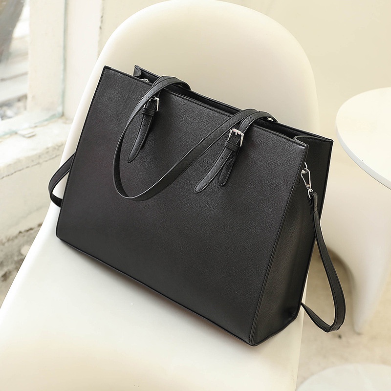Women Laptop Bag 15.6 Inch School Shoulder Bag Black Business Work Bag ...
