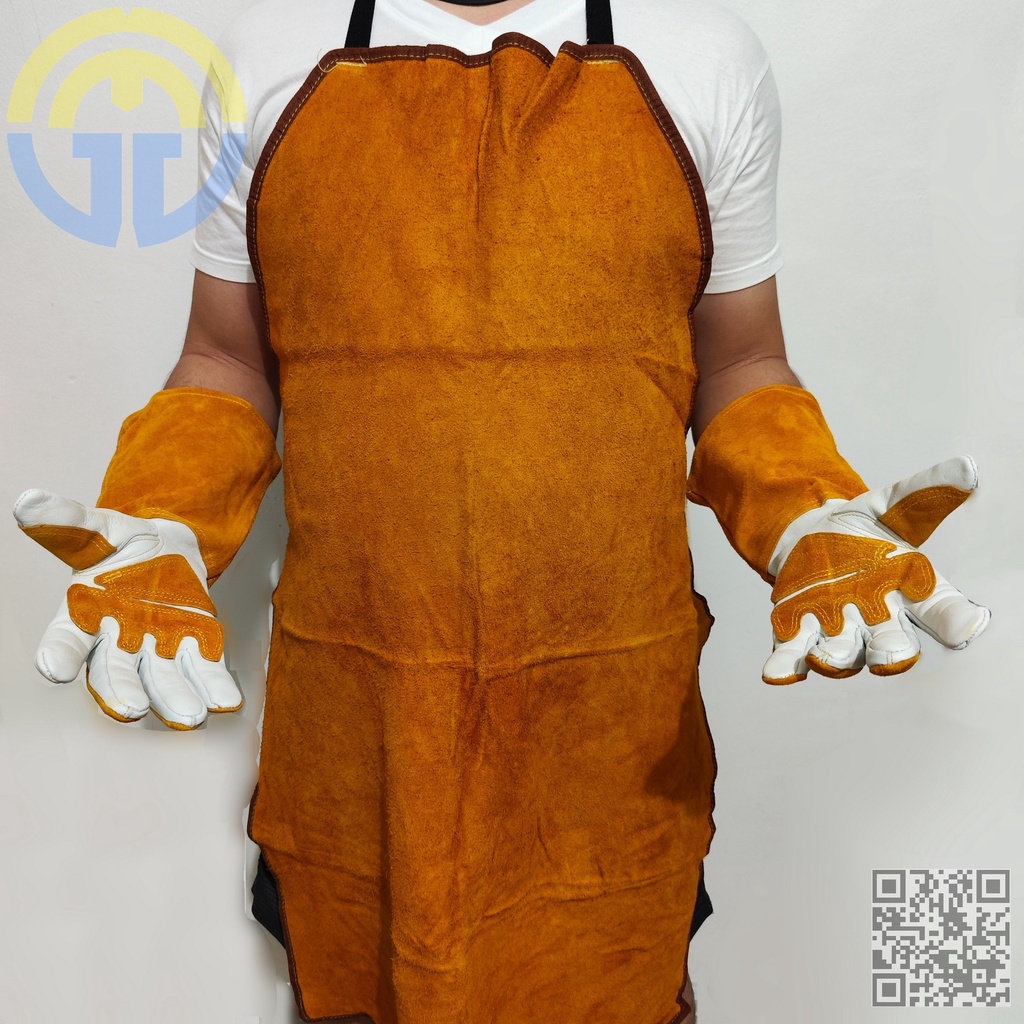 Genuine Whole Leather Welding Apron MIG TIG SMAW Heat Resistant