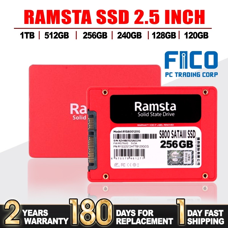Ramsta 1TB 512GB 480GB 256GB 240GB 128GB 120GB SATA III 2.5INCH SSD Shopee Philippines